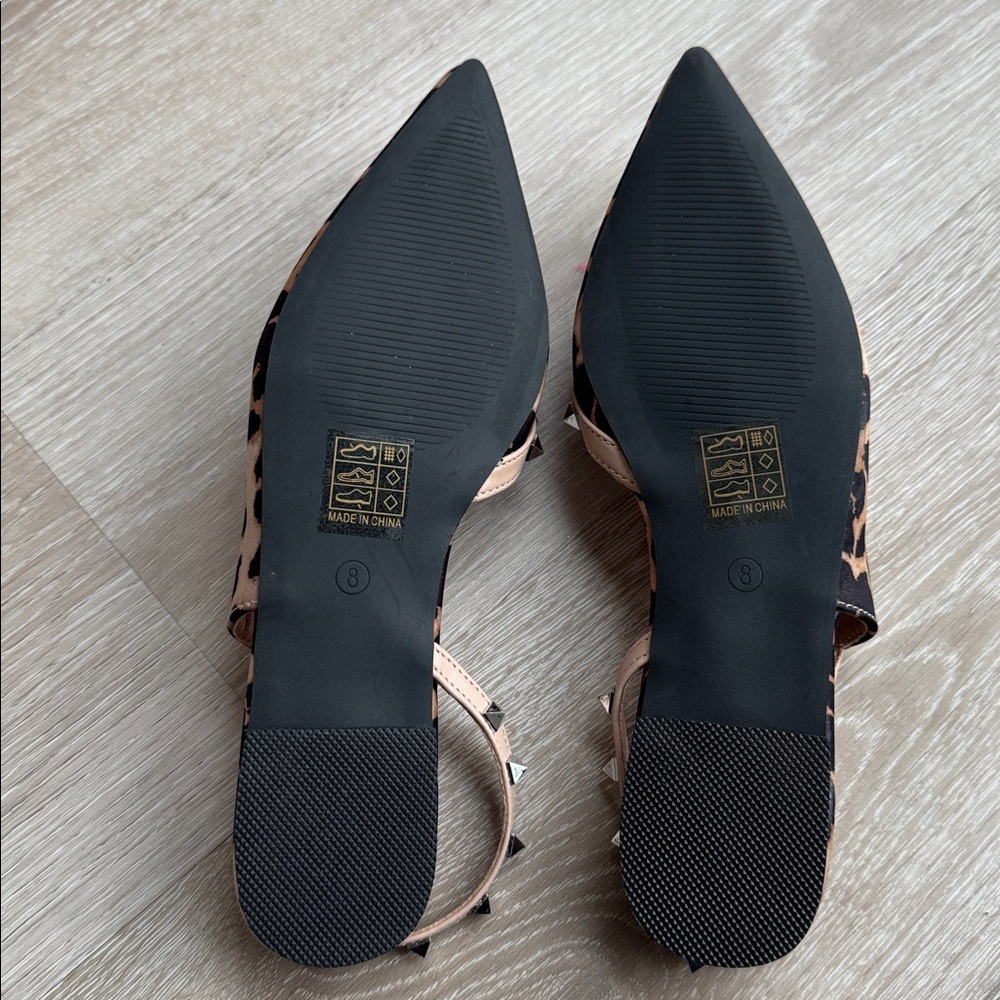 Odina Studded Leopard Print Flats NEW 🏷️ - Picture 7 of 9